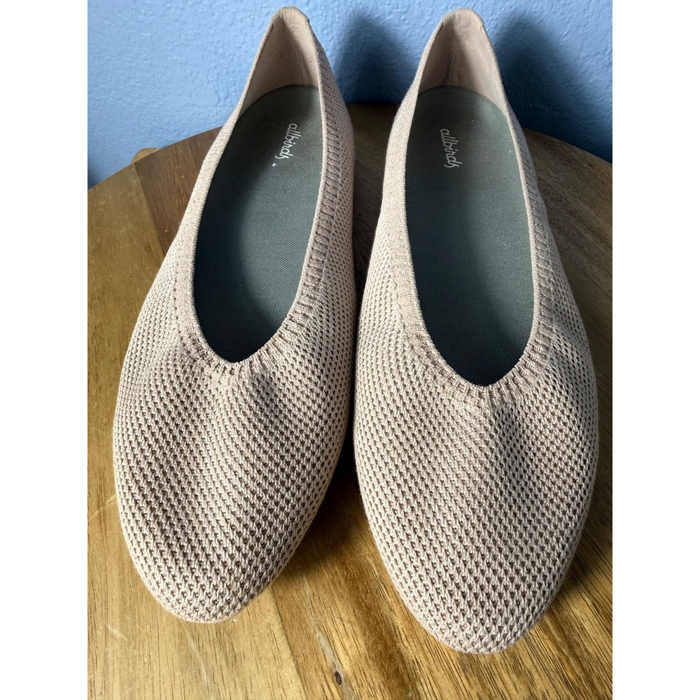 Allbirds Tree Breezers Women 10.5 Pink Excellent Eucalyptus Knit Ballet Flats